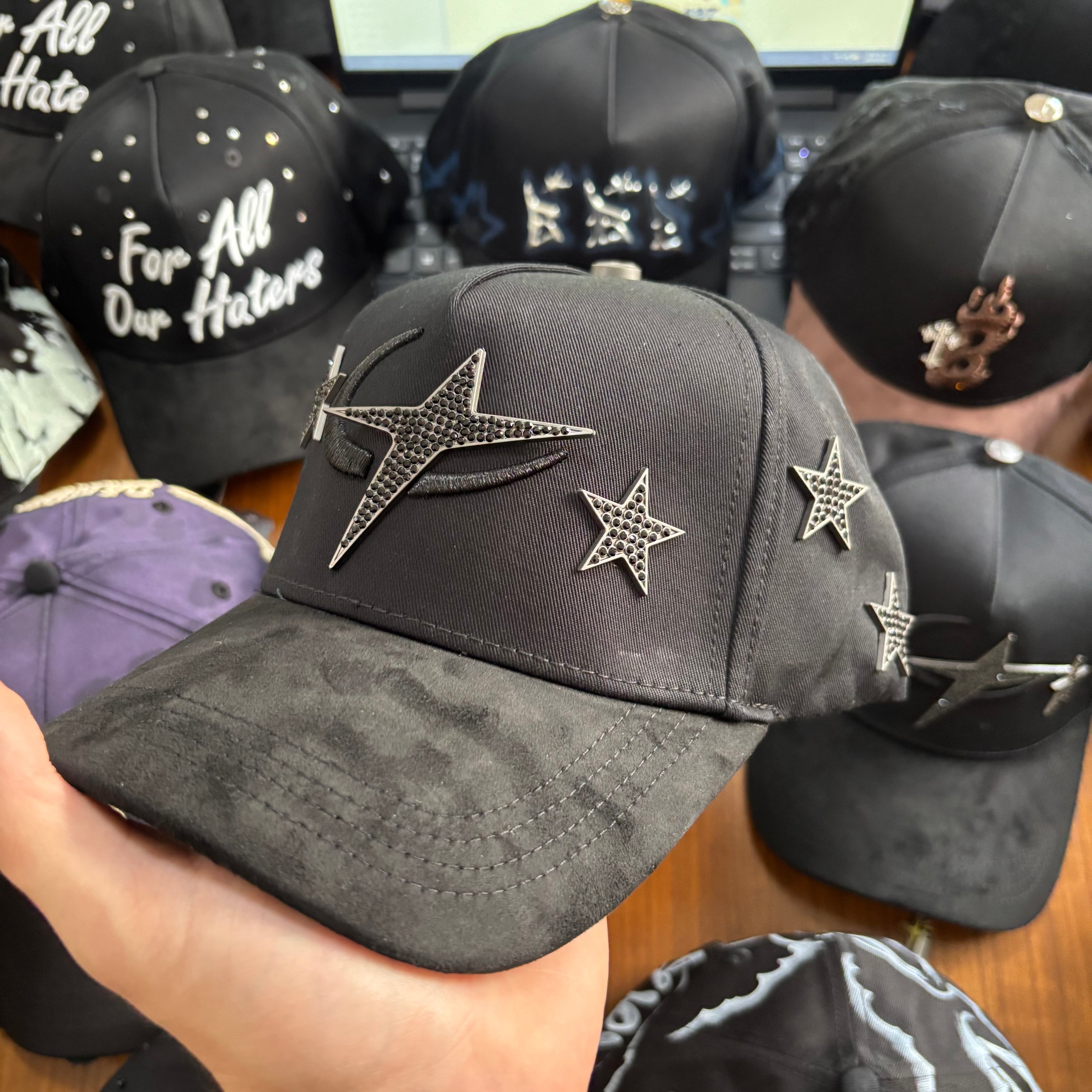 BARBAS HATS "GALAXY TOTAL BLACK"
